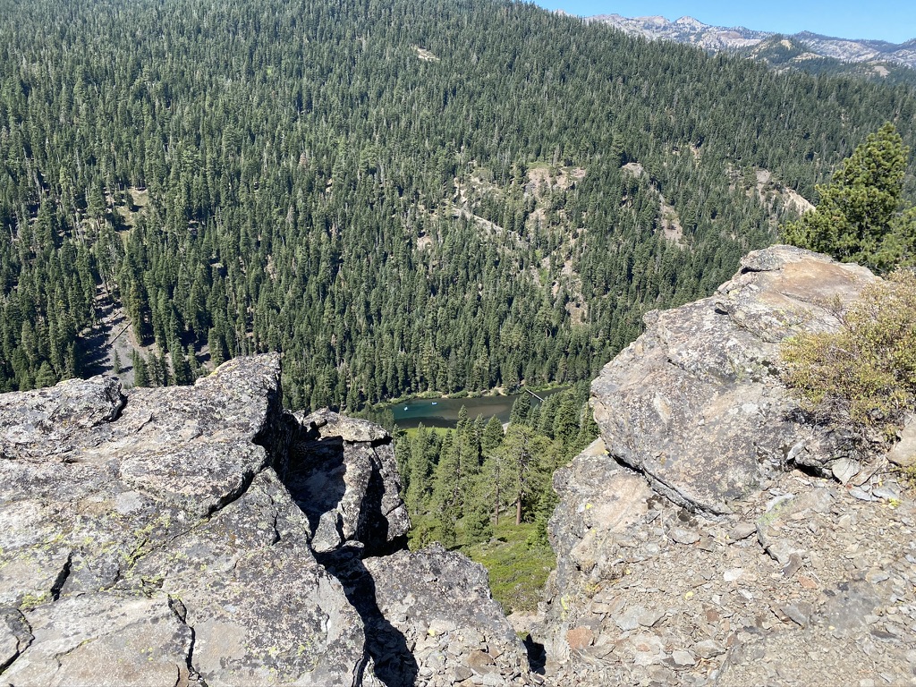 Rock outcrop overlooking the Truckee River